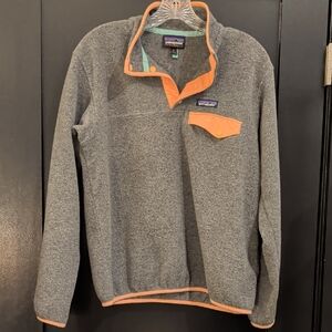 Patagonia Gray and Orange Women's Sweater
